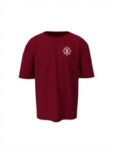 Fish Graphic Unisex Maroon Oversized T-Shirt